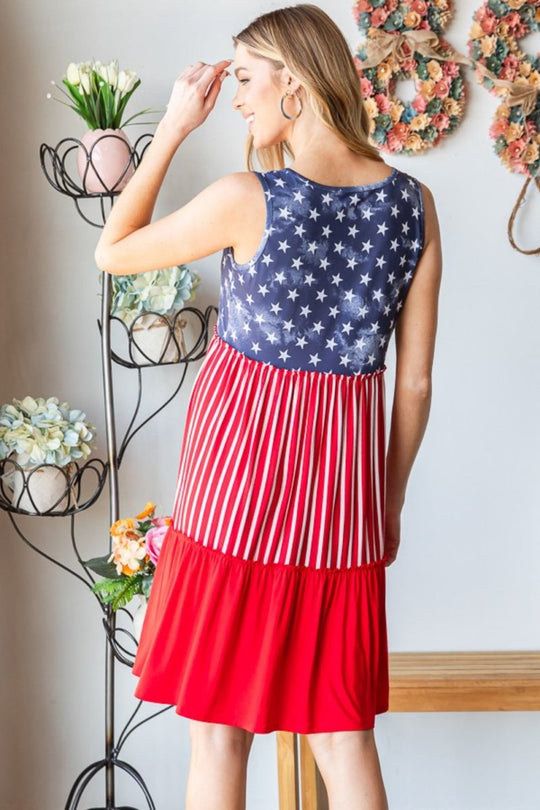 American Flag Tank Dress - Klazzi Fashion Boutique