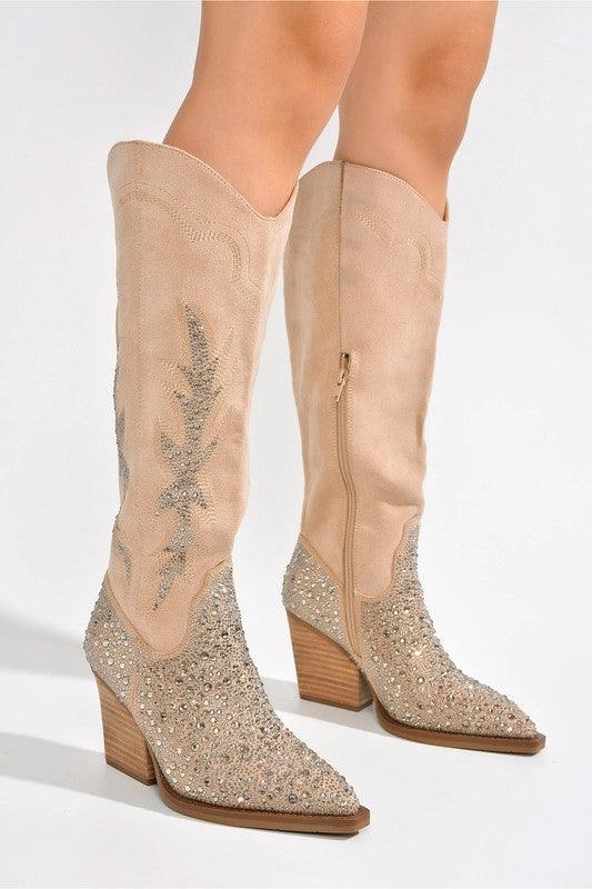 ANNI RHINESTONE SPARKLE WESTERN BOOT - Klazzi Fashion Boutique