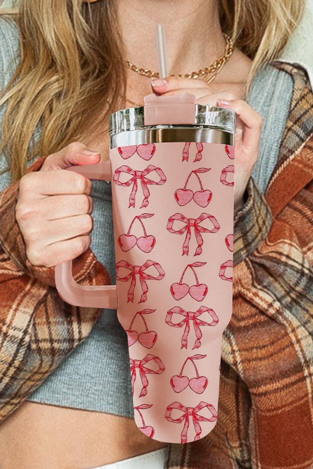 Cherry Bowknot Pink Tumbler