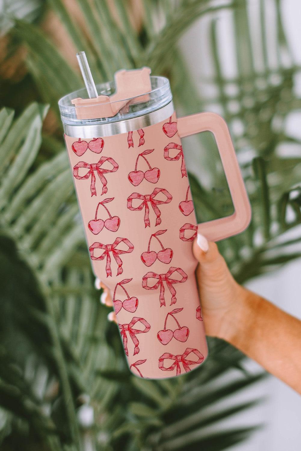 Cherry Bowknot Pink Tumbler