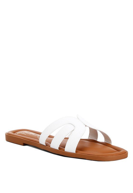 Aura Leather Flat Sandals - Klazzi Fashion Boutique