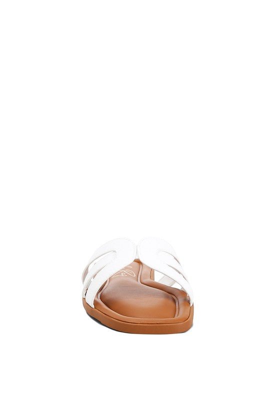 Aura Leather Flat Sandals - Klazzi Fashion Boutique