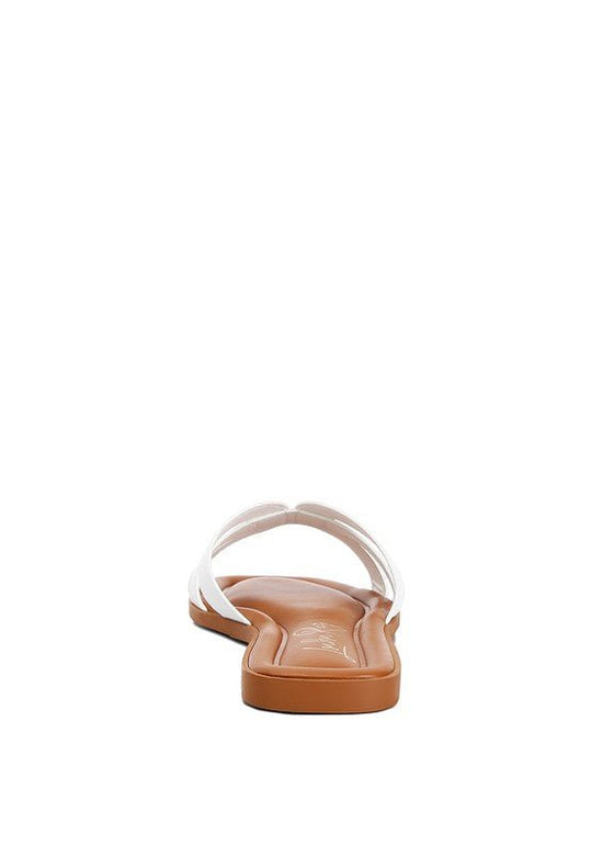 Aura Leather Flat Sandals - Klazzi Fashion Boutique