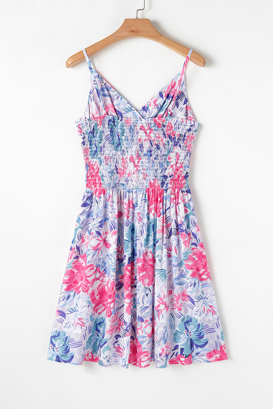  Floral Baby Blue Breeze Mini Dress