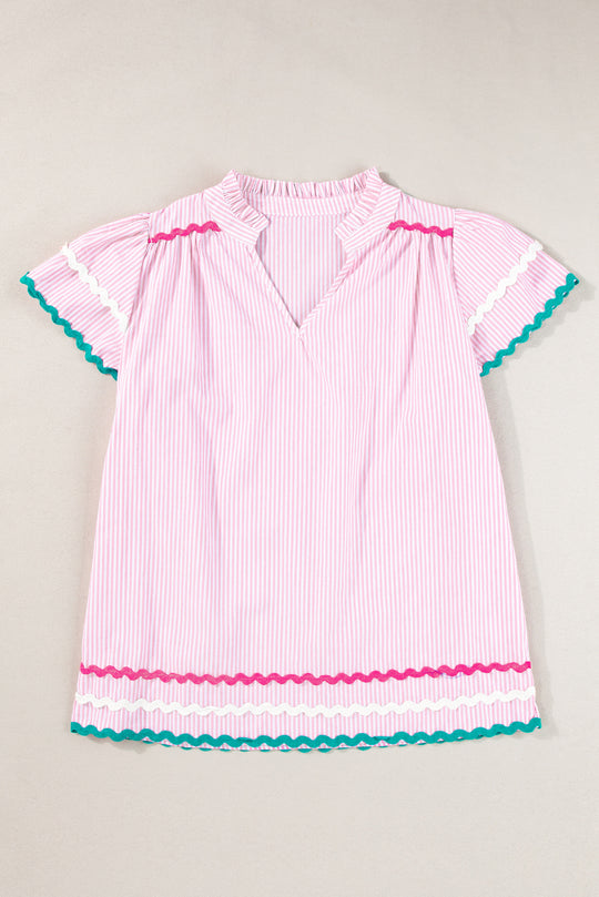 Layla Striped Zig Zag Blouse