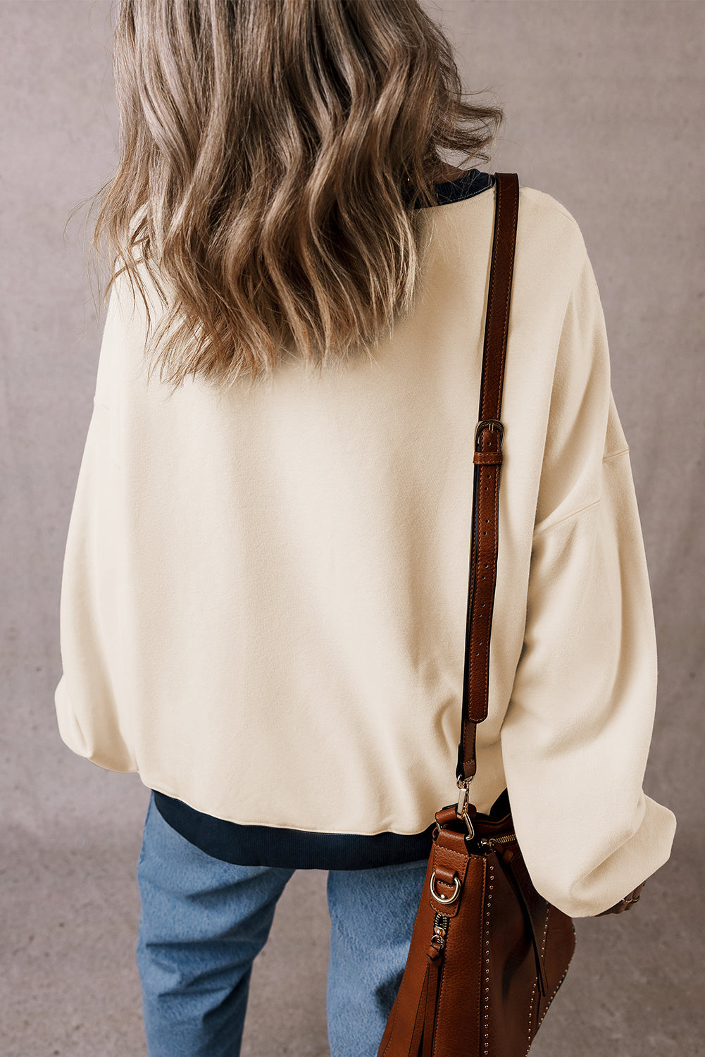  Oversized Drop Shoulder Sweatshirt