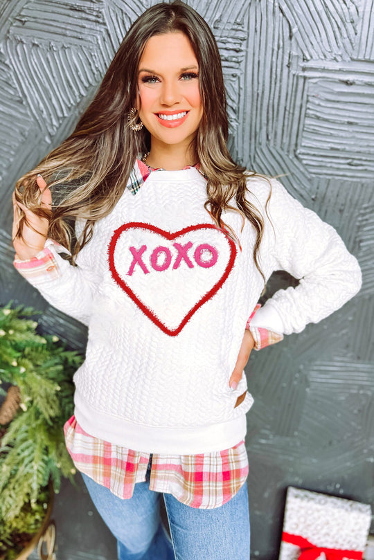 Love Heart XOXO Chenille Sweatshirt