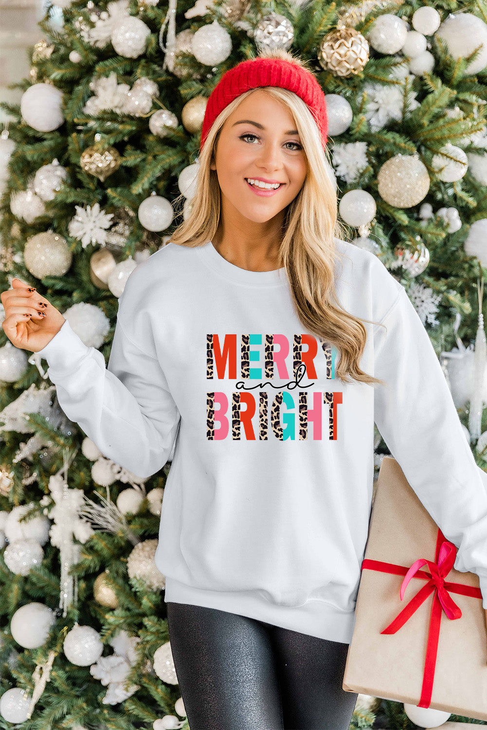  MERRY and BRIGHT Leopard Sweater