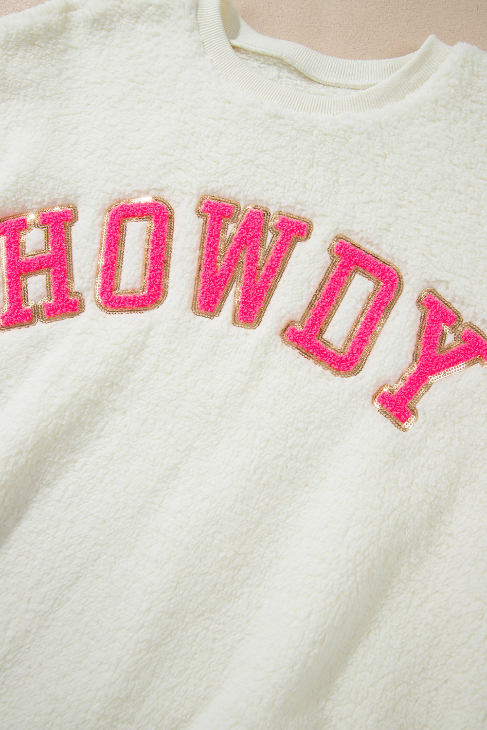 Western Sherpa "HOWDY" Slouchy Sweatshirt