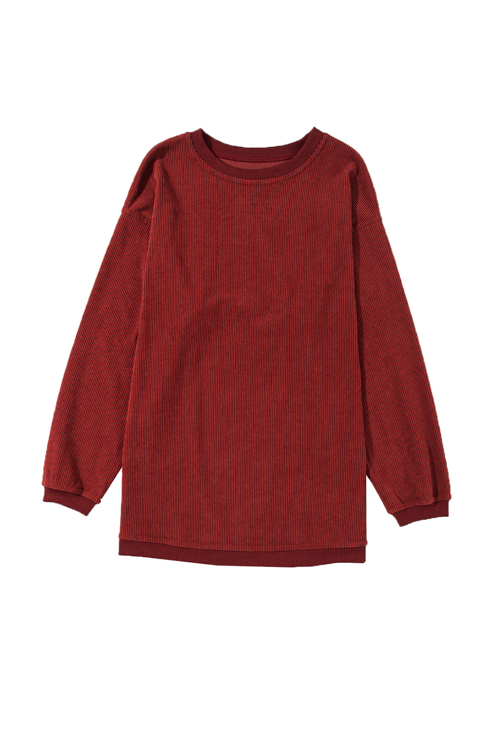 Slouchy Ribbed Corduroy Oversized Sweatshirt