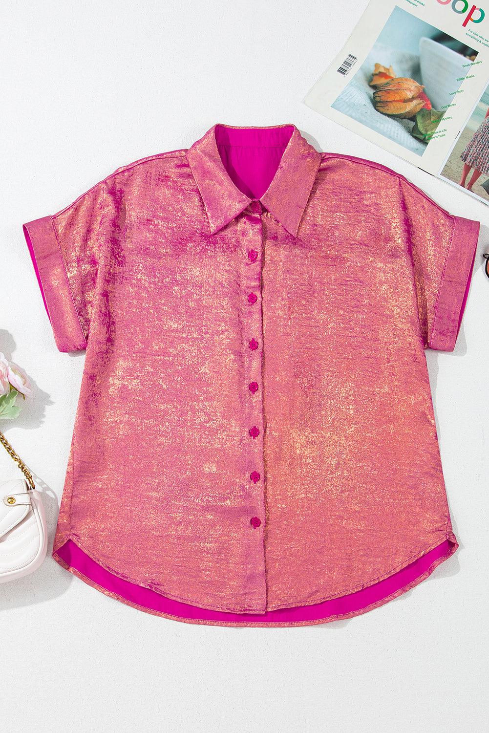 Nacey Metallic Buttoned Casual Shirt