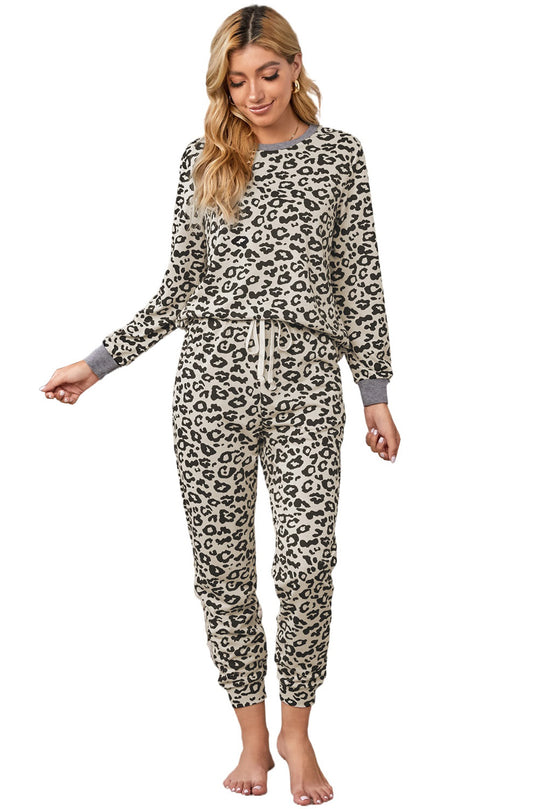 Leopard Print Loungewear Set