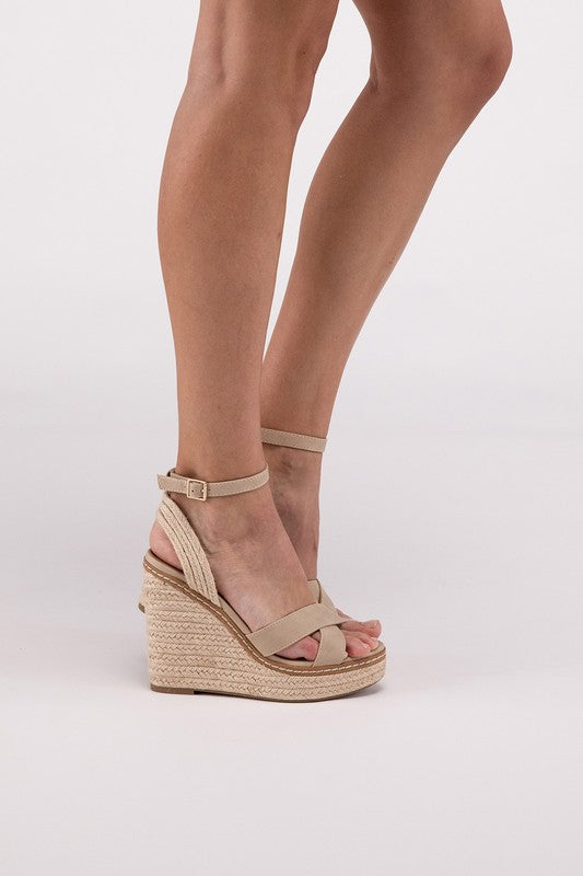 Basset Espadrille Platform Wedge Sandals 