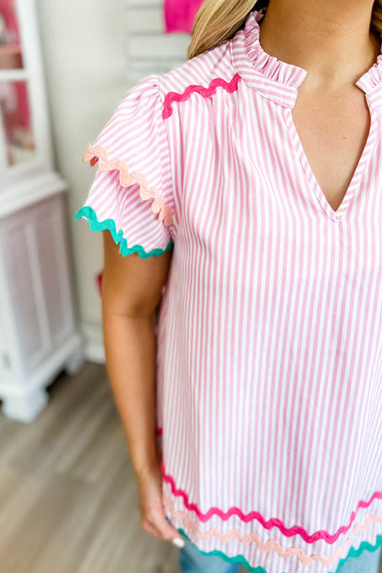 Layla Striped Zig Zag Blouse