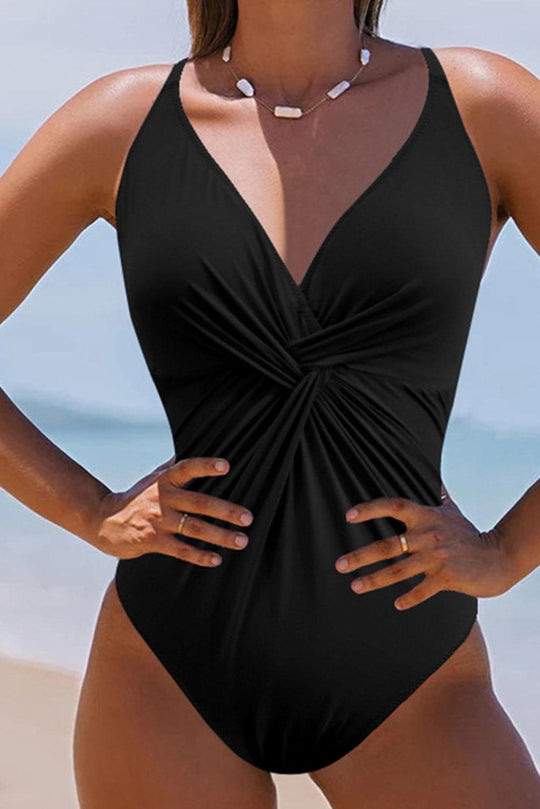 Backless Crisscross One - Piece Swimsuit - Klazzi Fashion Boutique