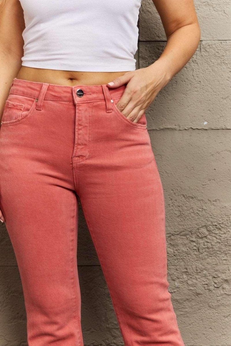 Bailey RISEN High Waist Flare Denim Jeans - Klazzi Fashion Boutique