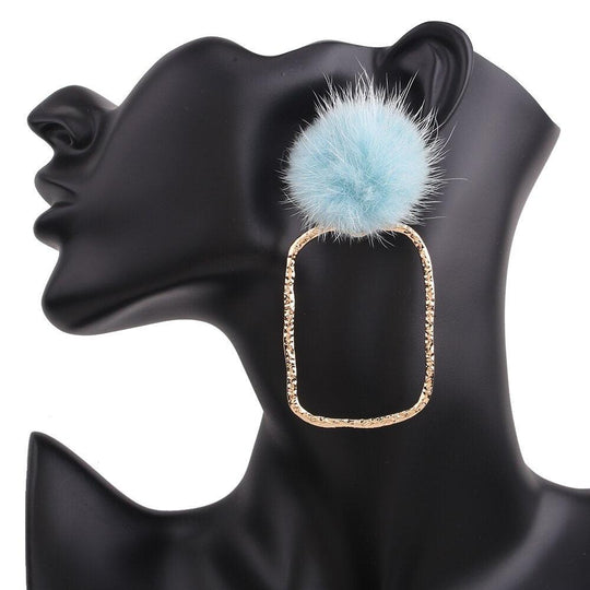Baisley Statement Round Drop Rhinestone Earrings - Klazzi Fashion Boutique