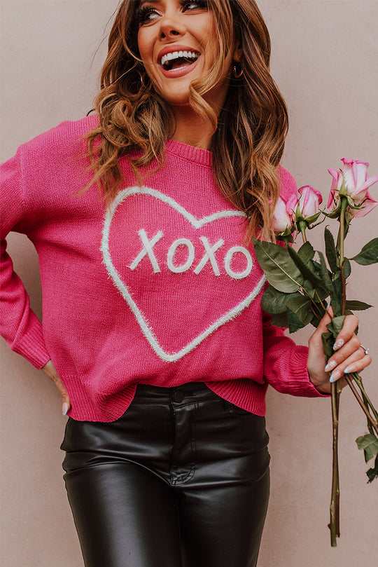 Knitted Heart XOXO Sweater