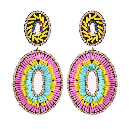 Big Bold Boho Fringe Fashion Statement Earrings - Klazzi Fashion Boutique