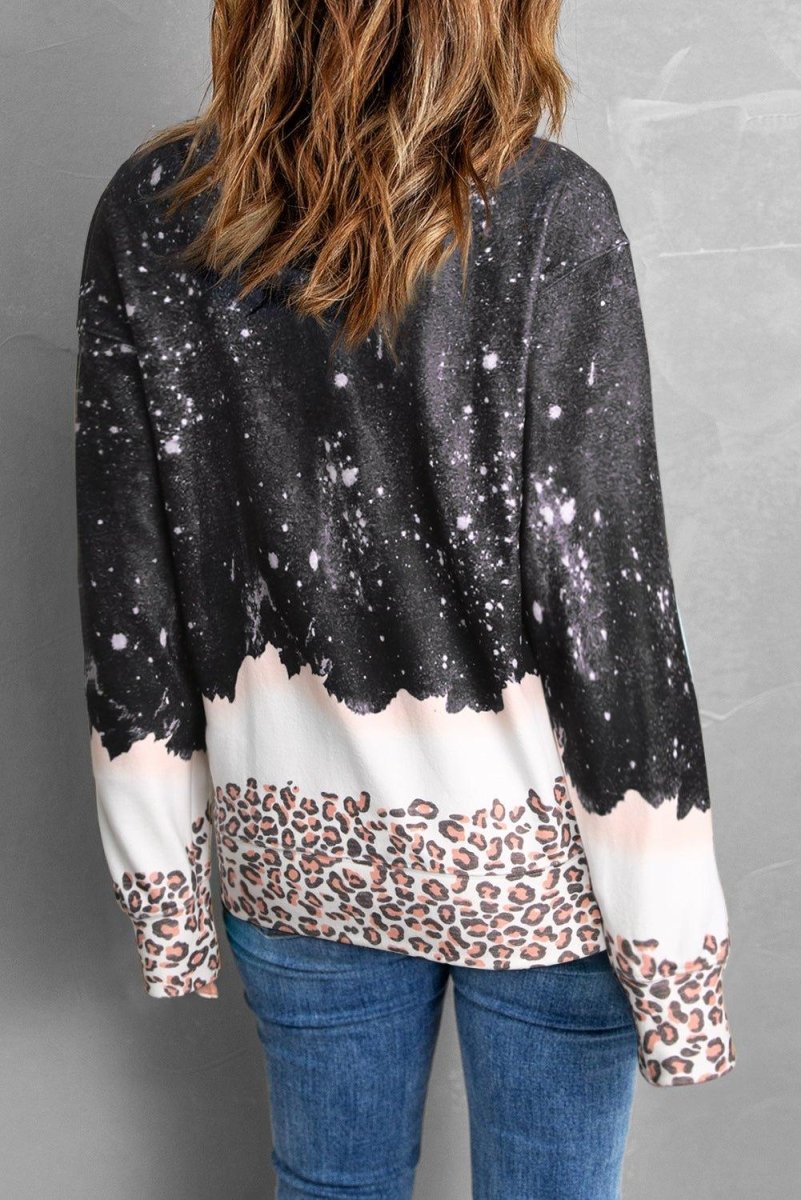 Black "TEXAS" Leopard Sweatshirt - Klazzi Fashion Boutique