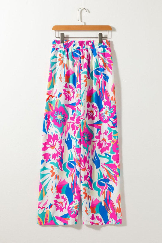 Bohemian Fuchsia Loose Wide Leg Pants - Klazzi Fashion Boutique