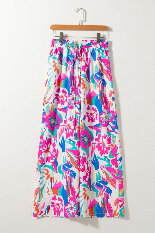 Bohemian Fuchsia Loose Wide Leg Pants - Klazzi Fashion Boutique