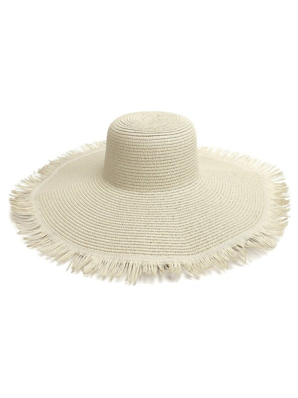 Bohemian Large Braided Brim Beach Hat - Klazzi Fashion Boutique