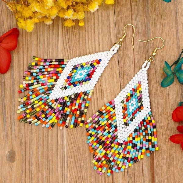 Boho Multicolor Tassel Earrings - Klazzi Fashion Boutique