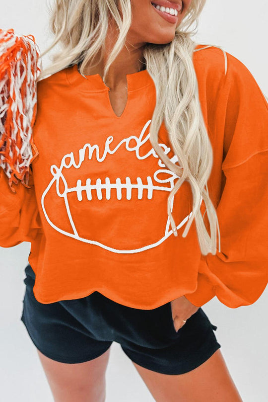 Chic Football "Game Day" White Sweatshirt