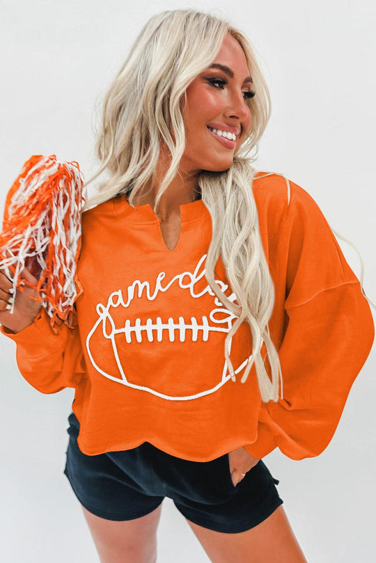 Chic Football "Game Day" White Sweatshirt