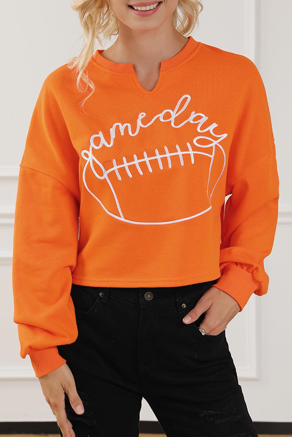 Chic Football "Game Day" White Sweatshirt