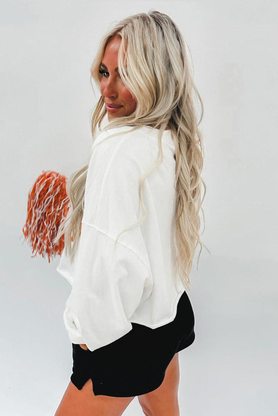 Chic Football "Game Day" White Sweatshirt