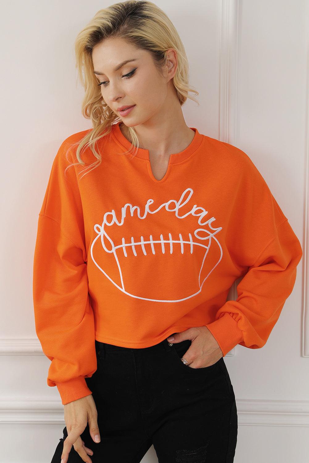 Chic Football "Game Day" White Sweatshirt