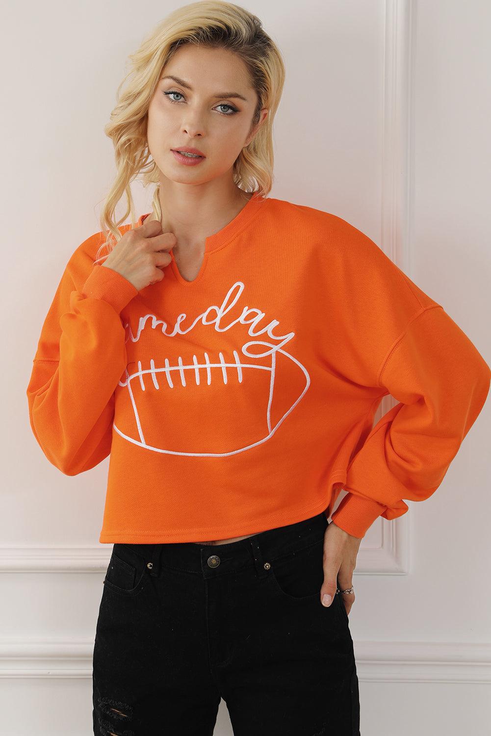 Chic Football "Game Day" White Sweatshirt