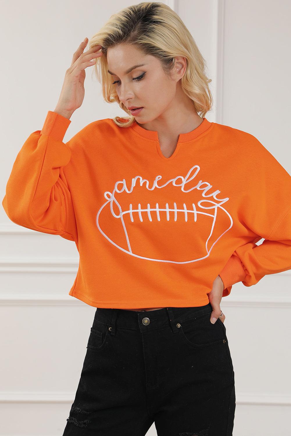 Chic Football "Game Day" White Sweatshirt