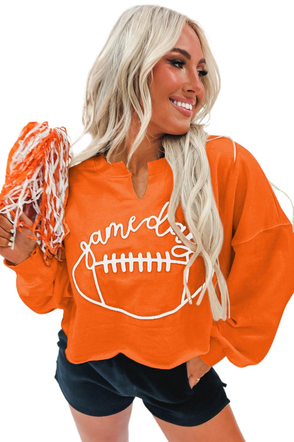 Chic Football "Game Day" White Sweatshirt