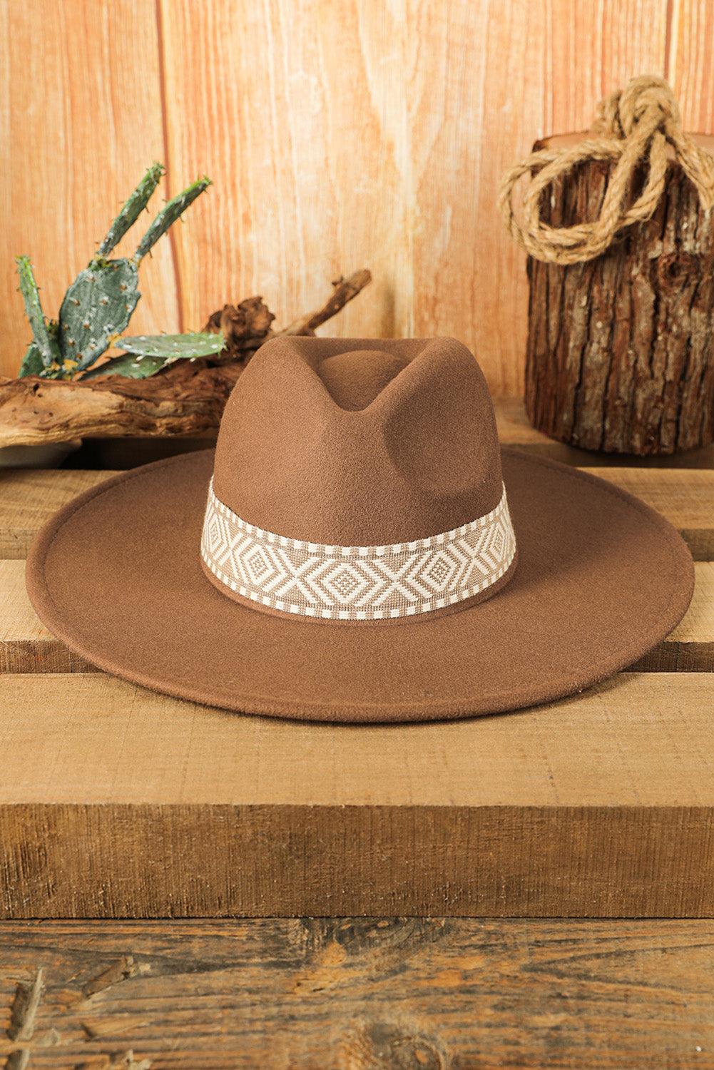 Brown Brim Western Cowboy Hat