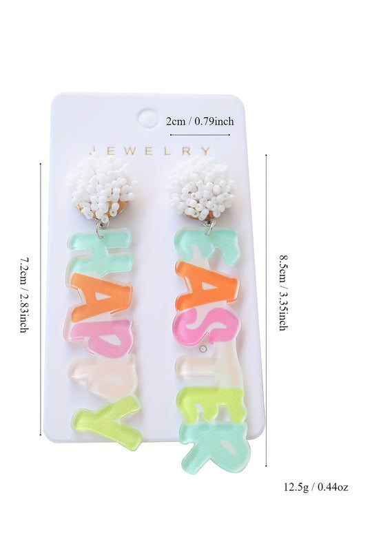  Colorful "HAPPY EASTER" Earrings