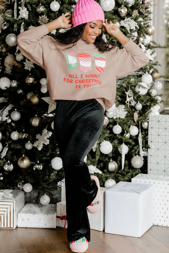 Tan "All I Want For Christmas Is You" Sweatshirt