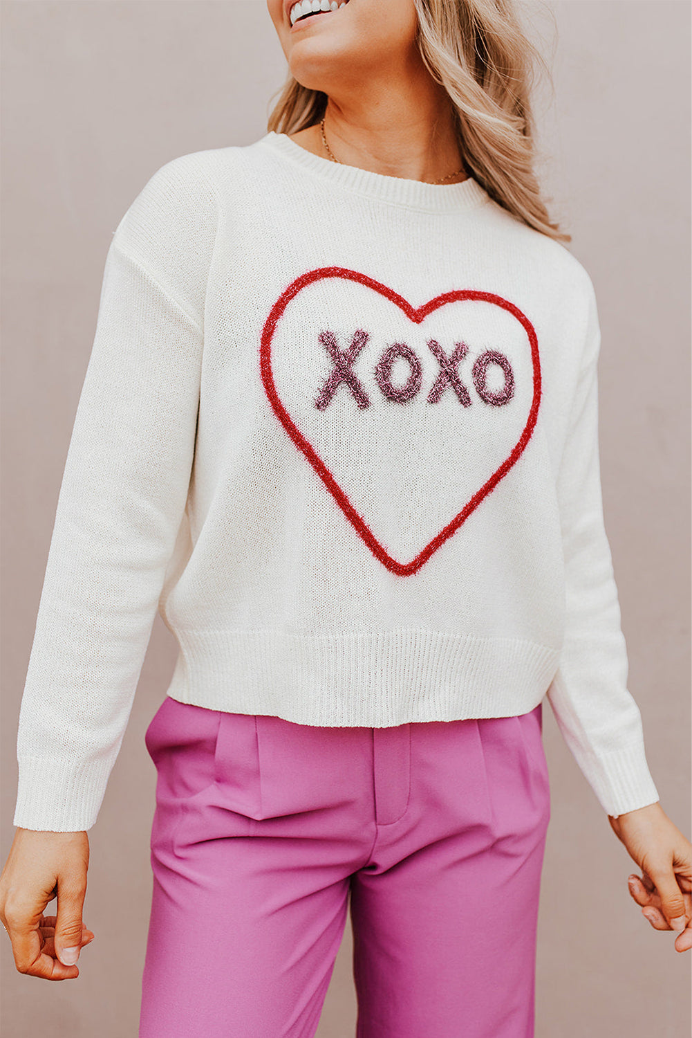 Knitted Heart XOXO Sweater