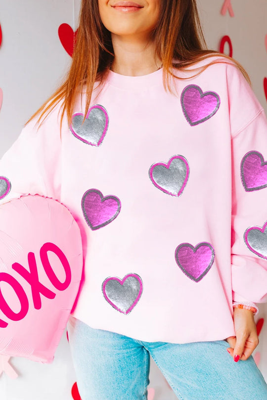 Pink Valentines Hearts Sweatshirt