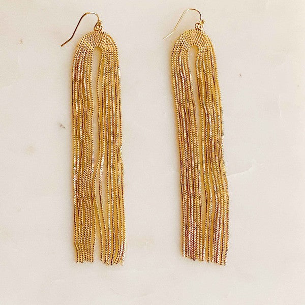 Strands Of Chain Drop Earrings - Klazzi Fashion Boutique