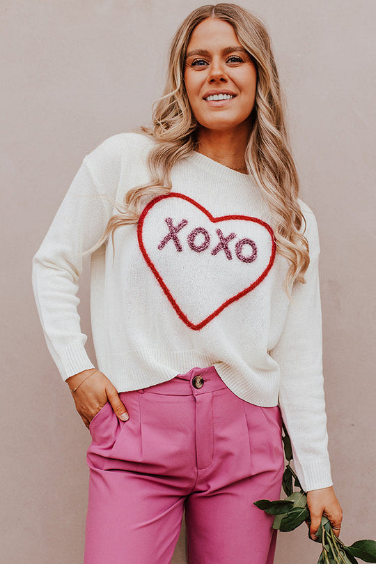 Knitted Heart XOXO Sweater