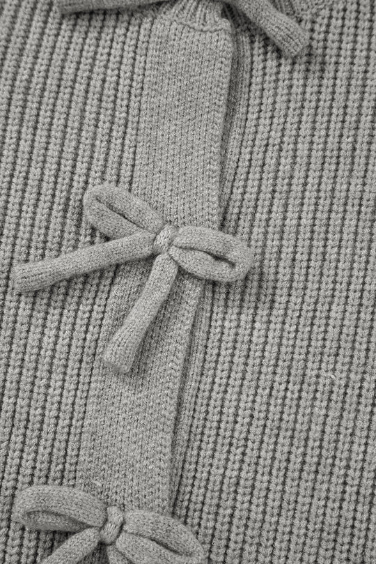 Bows Knitted Button Cardigan