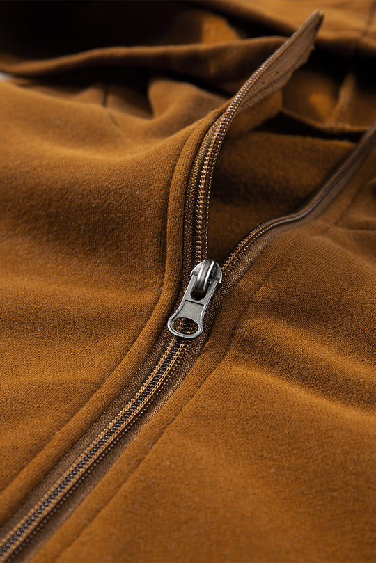 Kangaroo Cinnamon Pocketed Hoodie