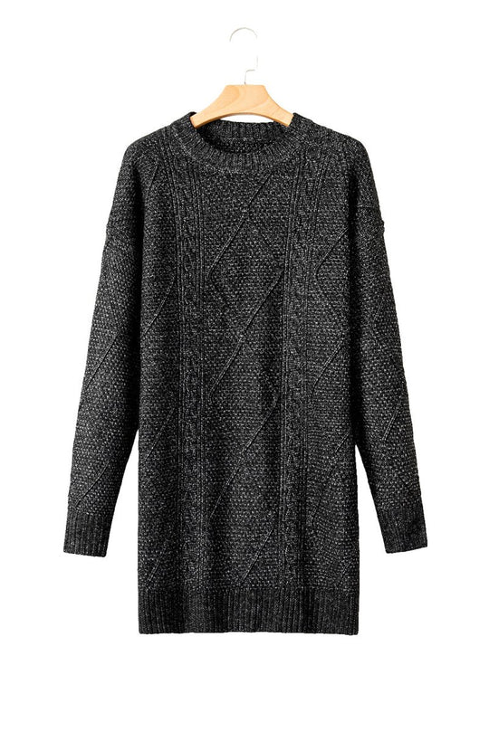 Cassidy Knit Loose Fit Sweater Dress - Klazzi Fashion Boutique