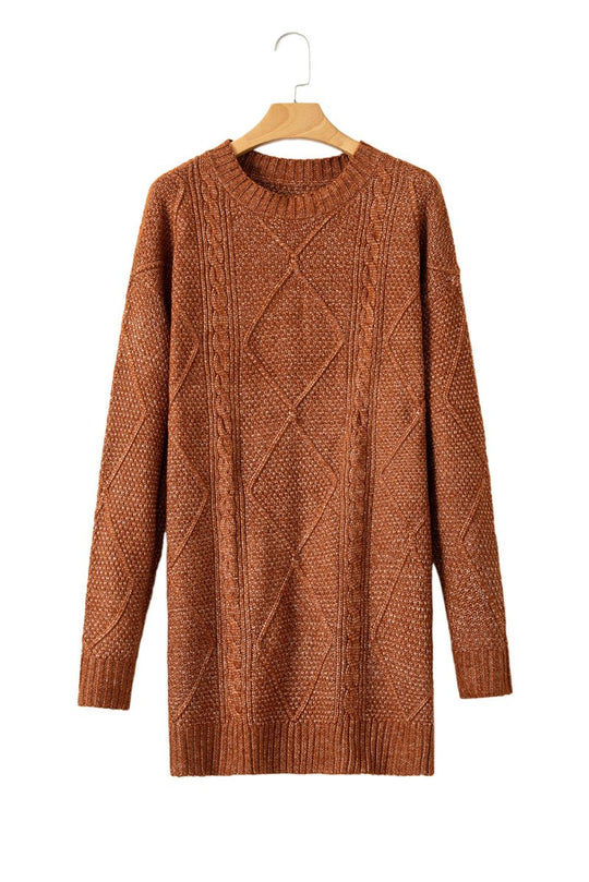 Cassidy Knit Loose Fit Sweater Dress - Klazzi Fashion Boutique