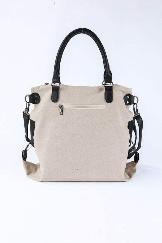 Casual Beige Star Canvas Bag - Klazzi Fashion Boutique