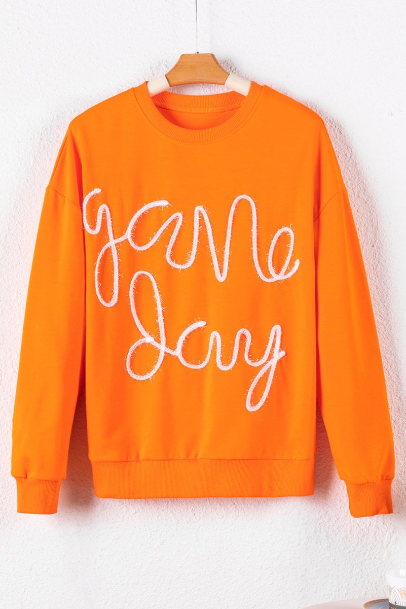 Casual Long Sleeve "Game Day" Graphic Top - Klazzi Fashion Boutique