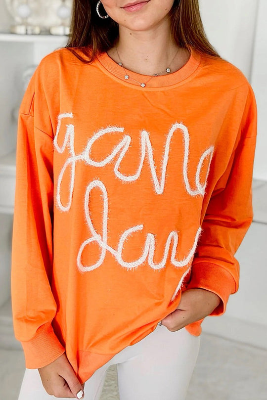 Casual Long Sleeve "Game Day" Graphic Top - Klazzi Fashion Boutique